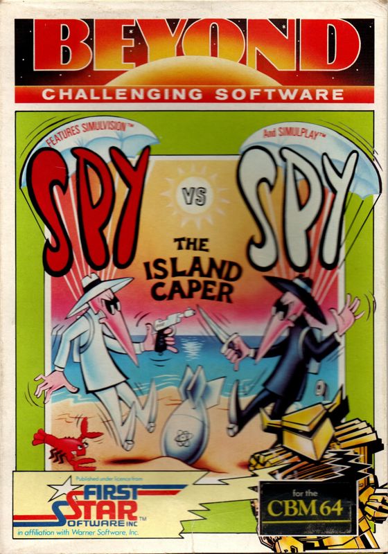 Spy vs. Spy box art for Commodore 64